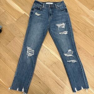 HIDDEN JEANS Distressed Blue Jeans